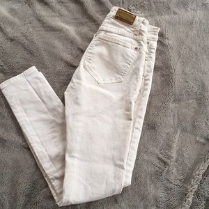 White Zara Woman Slim Fit Jeans